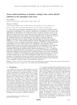 Ocean model predictions of chemistry changes from carbon dioxide