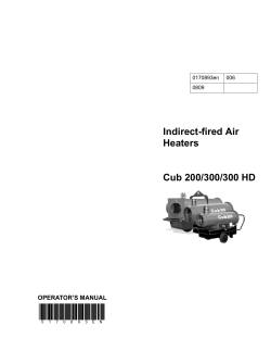 Indirect-fired Air Heaters Cub 200/300/300 HD - Jon-Don