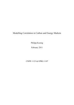 Modelling Correlation in Carbon and Energy Markets