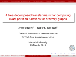 A tree-decomposed transfer matrix for