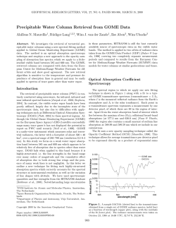 Precipitable Water Column Retrieval from GOME Data