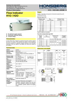 Flow Indicator H1O / H2O