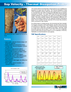 Sap Velocity - Thermal Dissipation Probe