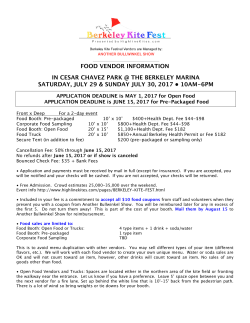 Food vendor Application - Another Bullwinkel Show