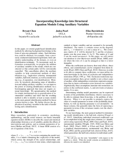 Incorporating Knowledge into Structural Equation Models Using