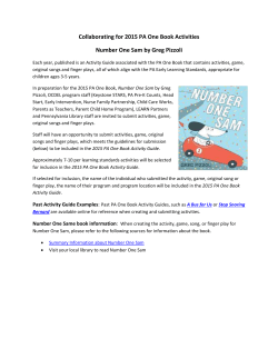 Collaborating for 2015 PA One Book Activities Number One Sam by