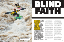 In the absence of light, the kayaker navigates by