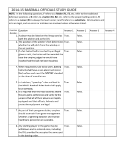 2014-15 baseball officials study guide