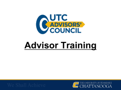 Advising Certificate