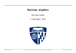 Boolean Algebra