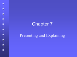 Chapter 7: Presentation