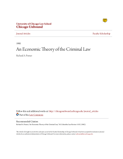 An Economic Theory of the Criminal Law