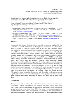 Spatial mapping of chlorophyll concentration in the Baltic Sea