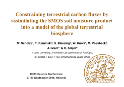Constraining terrestrial carbon fluxes by assimilating the SMOS soil