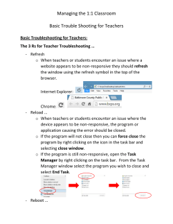 The 3 Rs for Teacher Troubleshooting