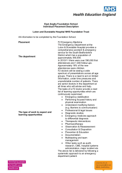 F2 Emergency Medicine - Health Education East of England