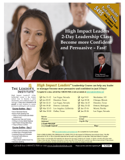 HILBrochure-Grad Dis.. - The Leader`s Institute