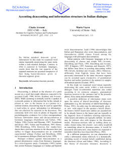 Accenting deaccenting and information structure in