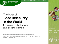The State of Food Insecurity in the World
