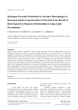 Hydrogen Peroxide Production by Alveolar Macrophages Is
