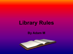 Library Rules