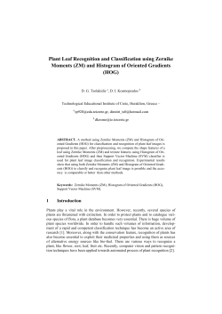 Plant Leaf Recognition and Classification using Zernike Moments (ZM)