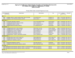 Primary Stroke Centers - The Agency For Health Care Administration