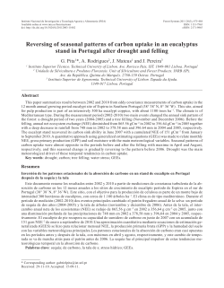 Reversing of seasonal patterns of carbon uptake in an eucalyptus
