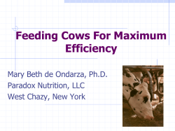 Predicting Roughage Intake and Total Dry Matter Intake for the