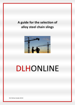 A guide for the selection of alloy steel chain slings