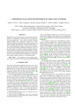 A DISTORTION EVALUATION FRAMEWORK IN 3D VIDEO VIEW