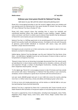 Embrace your inner green thumb for National Tree Day