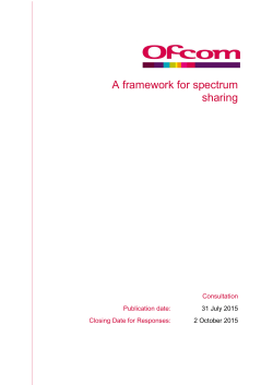 A framework for spectrum sharing