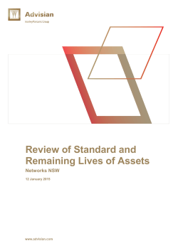 Review of Standard and Remaining Lives of Assets