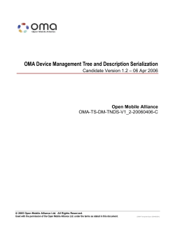 OMA DM TND Serialization Specification