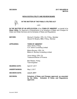 DECISION 2017 NSUARB 90 M07816 NOVA SCOTIA UTILITY AND