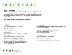 ODIP quick guide2015 - Columbus Museum of Art