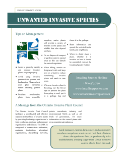 UNWANTED INVASIVE SPECIES