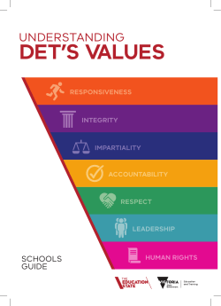 det`s values - Department of Education and Training Victoria