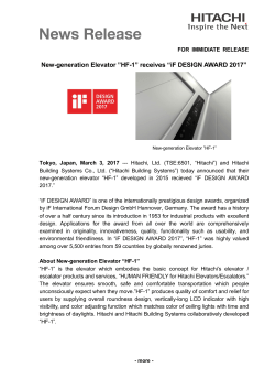 New-generation Elevator "HF-1" receives "iF