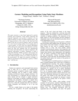 Gesture Modeling and Recognition Using Finite State Machines