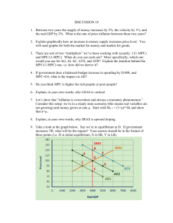 DISCUSSION 10 Between two years the supply of money increases