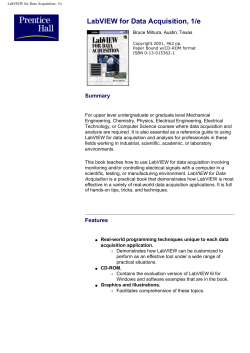 LabVIEW for Data Acquisition, 1/e