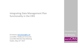(meta)Data in a CRIS