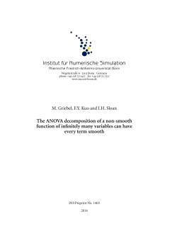 The ANOVA decomposition of a non-smooth function of infinitely