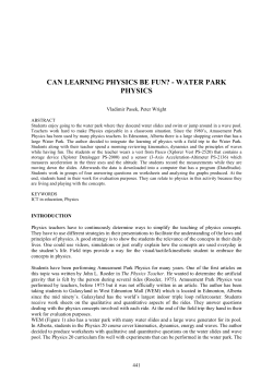 CAN LEARNING PHYSICS BE FUN?