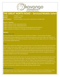 Kasane - Maun - Okavango Expeditions