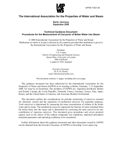 The International Association for the Properties of Water and Steam