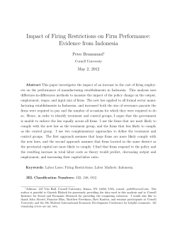 Impact of Firing Restrictions on Firm Performance