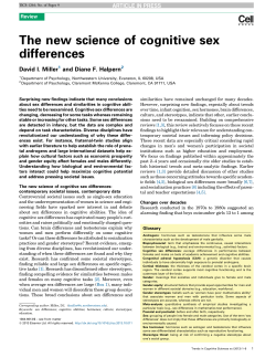 The new science of cognitive sex differences